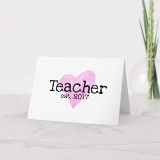Tarjeta de profesor, nueva tarjeta de profesor