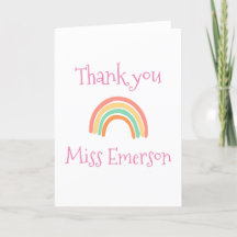 Tarjeta de profesor personalizada - regalo de agra