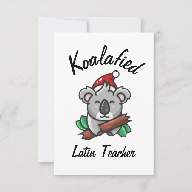 Tarjeta de profesora de latín Koalafied (Anverso)
