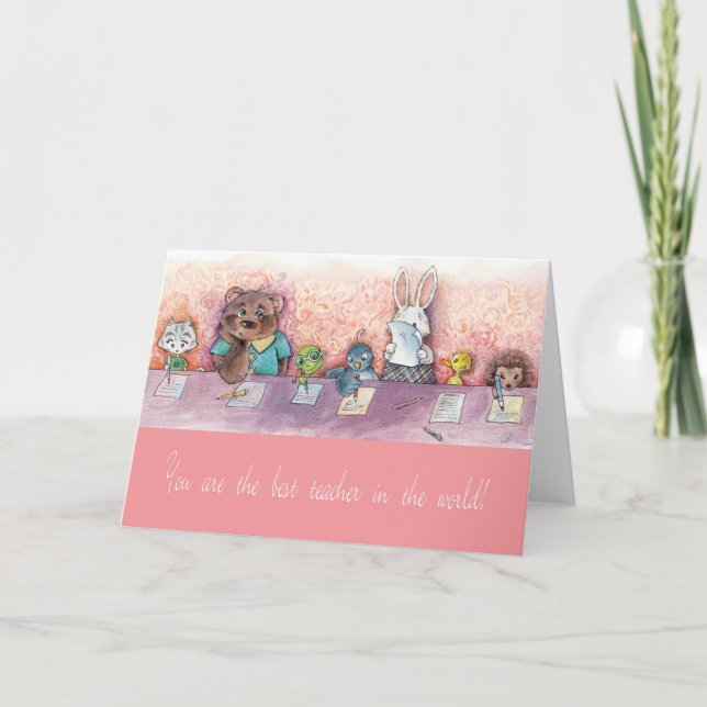 Tarjeta de profesores de agradecimiento (Anverso)