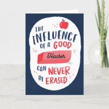 Tarjeta de profesores de agradecimiento