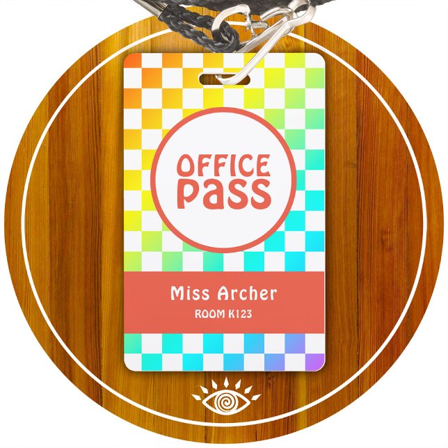 Tarjeta de profesores de pases de baño de oficina  (Subido por el creador)