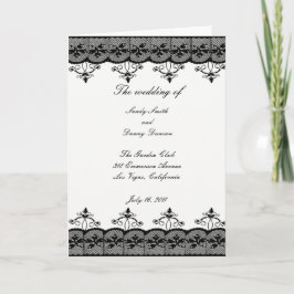 Tarjeta de programa Black Lace