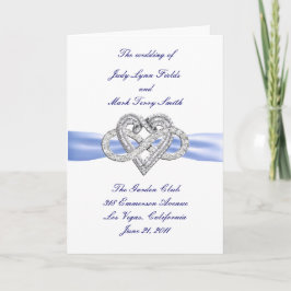 Tarjeta de programa Blue Infinity Heart