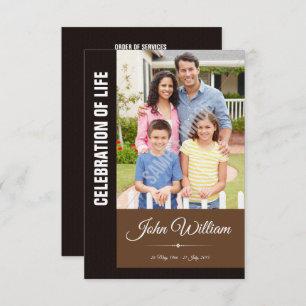 Tarjeta de programa conmemorativa