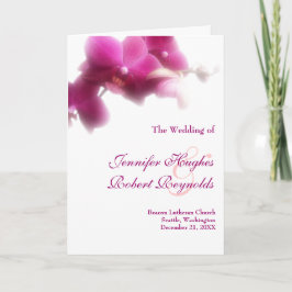 Tarjeta de programa de boda - colección de orquíde