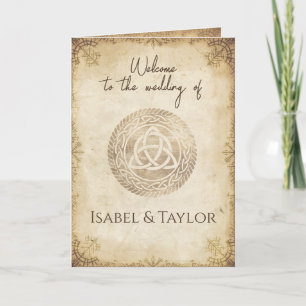 Tarjeta de programa de boda de Viking Única