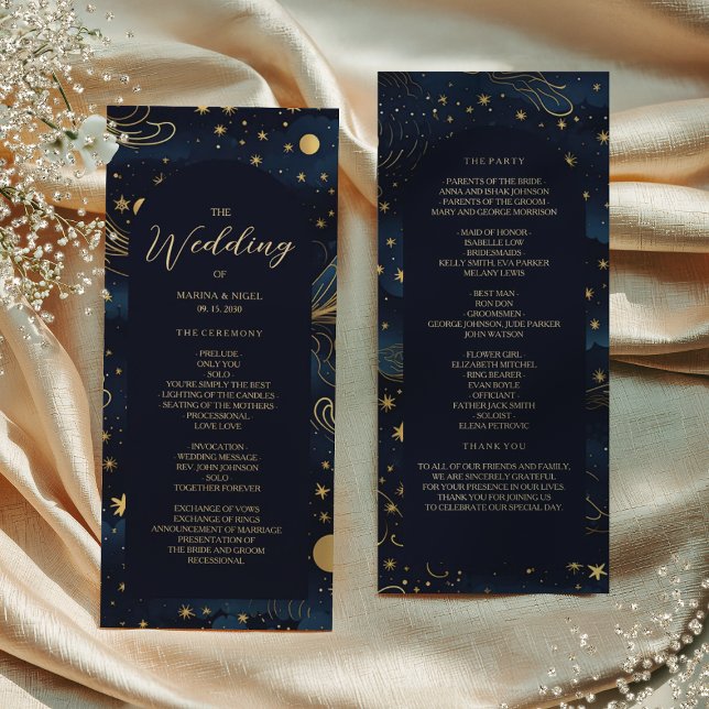 Tarjeta de Programa de Boda Dorada de la Marina Ce (Subido por el creador)