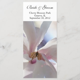 Tarjeta de programa de boda Magnolia Blossom