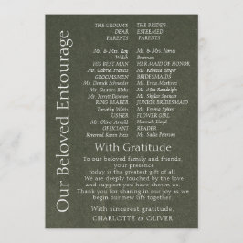 Tarjeta de Programa de Boda Minimalista Elegante V