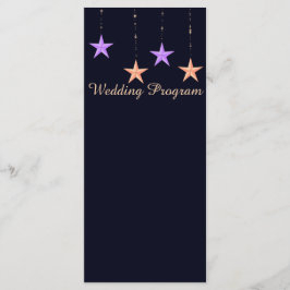 Tarjeta de programa de bodas de las estrellas árab