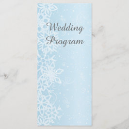 Tarjeta de programa de Bodas de Snowflakes para In