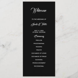 Tarjeta de programa de doble cara básica y elegant