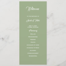 Tarjeta de programa de doble cara básica y elegant