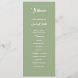 Tarjeta de programa de doble cara básica y elegant