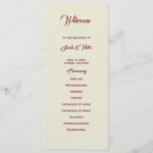 Tarjeta de programa de doble cara básica y elegant