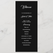 Tarjeta de programa de doble cara básica y elegant