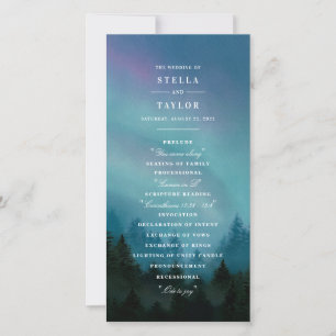 Tarjeta de programa de la aurora