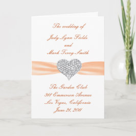 Tarjeta de programa de matrimonio para Naranjas de