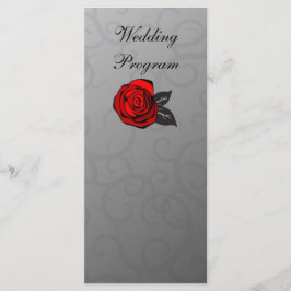 Tarjeta de programa de matrimonio para Rosas encan