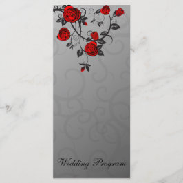 Tarjeta de programa de matrimonio para Rosas encan