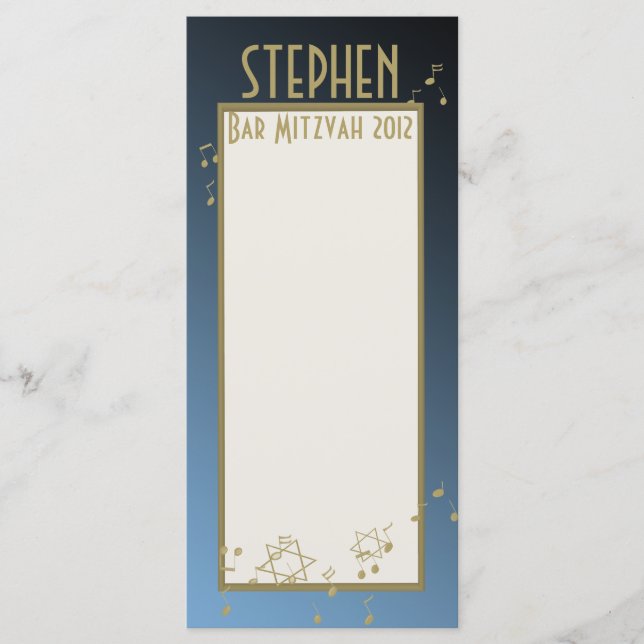 Tarjeta de programa de música en el bar aéreo Mitz (Anverso)