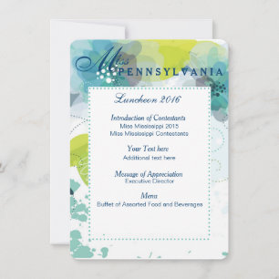 Tarjeta de programa del concurso de Personalizado 