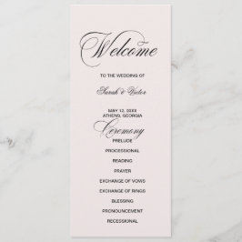 Tarjeta de programa doble elegante formal