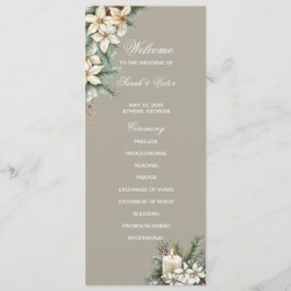 Tarjeta de programa doble lateral con temática bei