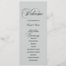 Tarjeta de programa elegante a doble cara