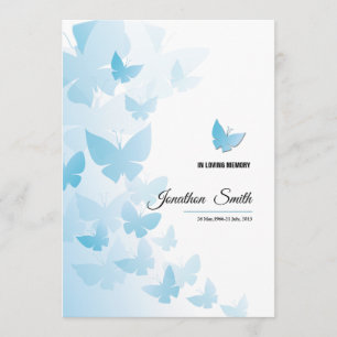 Tarjeta de programa fúnebre conmemorativa