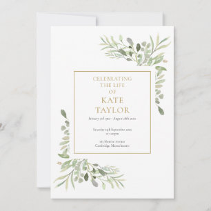 Tarjeta De Programa Greenery Funeral Order Of Serv