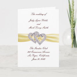 Tarjeta de programa personalizado Lemon Hearts