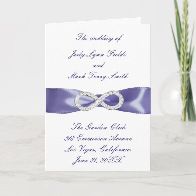 Tarjeta de programa Purple Blue Diamond Infinity (Anverso)
