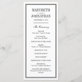 Tarjeta de programa simple y elegante para la cere