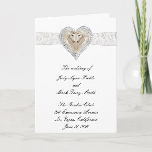 Tarjeta De Programa Unicornio Y Boda De Lace