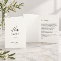 Tarjeta de promesa de boda personalizada para ella
