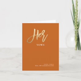 Tarjeta de promesas DIY Colors Chic Faux Gold Ella