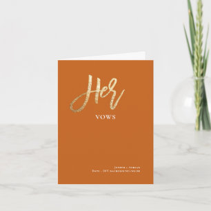 Tarjeta de promesas DIY Colors Chic Faux Gold Ella