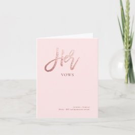 Tarjeta de promesas DIY Colors Chic Faux Rose Gold