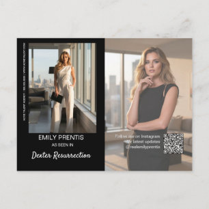 Tarjeta de promoción de actor   Postal de composit