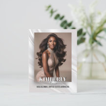 Tarjeta de promoción de certamen elegante con dise