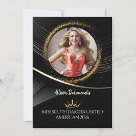 Tarjeta de promoción de concurso premium Gold Dust
