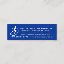 Tarjeta de promoción de entrenador personal azul