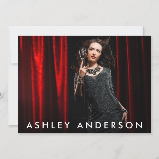 Tarjeta de promoción de foto completa de cantante  (Anverso)