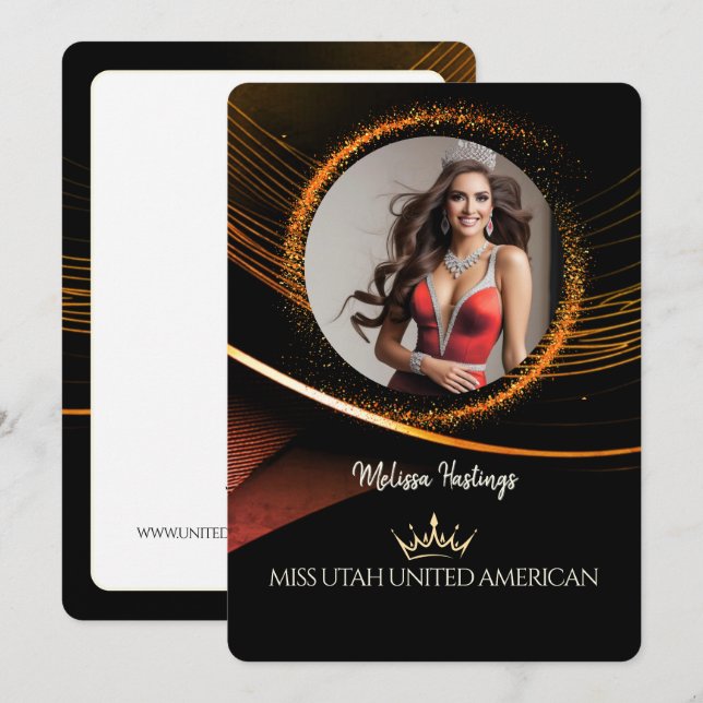 Tarjeta de Promoción de Lujo Sunset Dust para Conc (Anverso / Reverso)