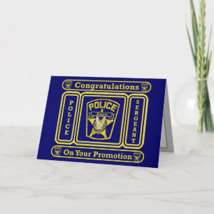Tarjeta de promoción de sargento de policía