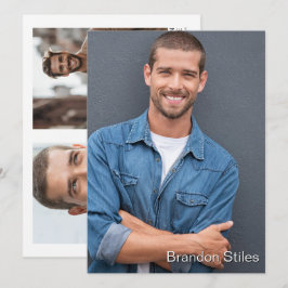 Tarjeta de promoción de talento de actor de Hollyw