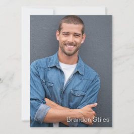 Tarjeta de promoción de talento de actor de Hollyw