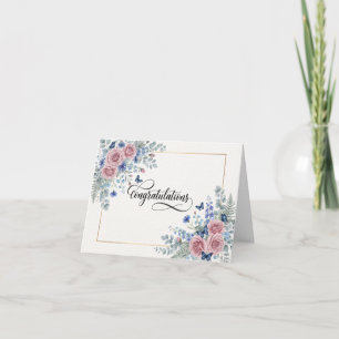 Tarjeta de promoción floral de acuarela